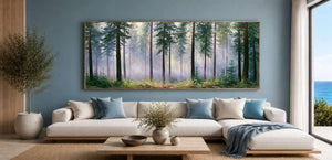 Evergreen Forest  Panoramic painting