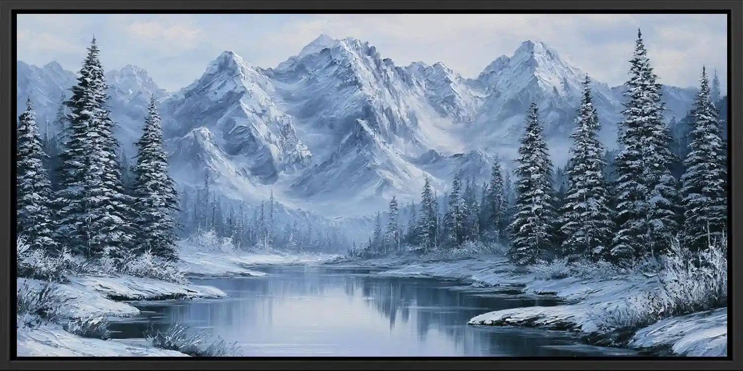 Winer Landscape Panorama Art Canvas Print