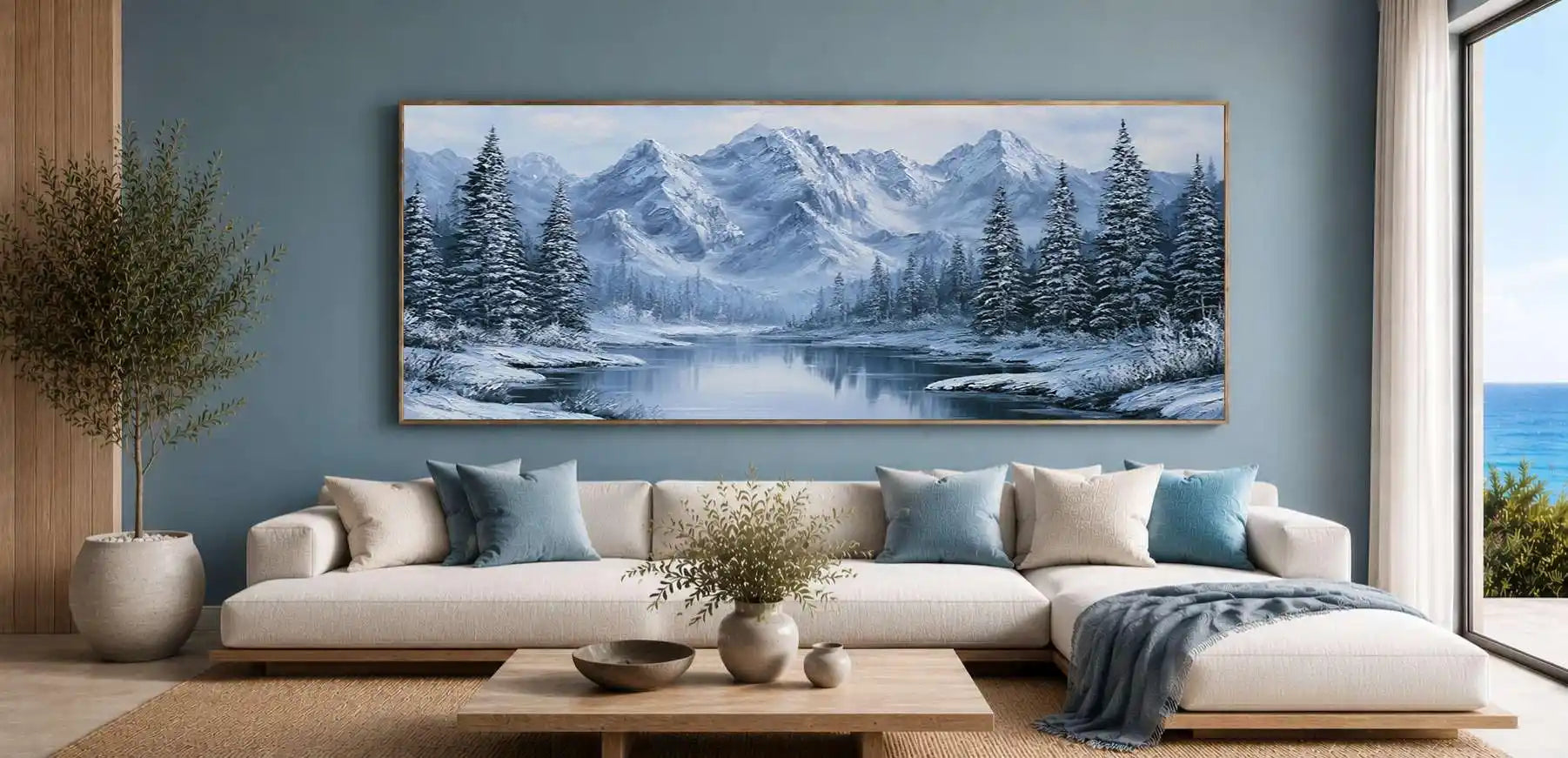 Winer Landscape Panorama Art Canvas Print