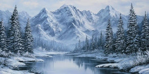 Winer Landscape Panorama Art Canvas Print