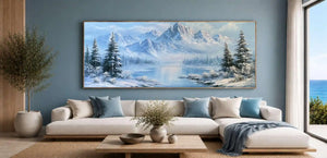 Winter landscape Panorama Canvas Print