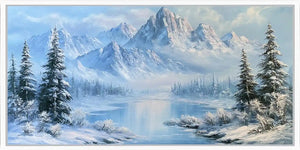Winter landscape Panorama Canvas Print