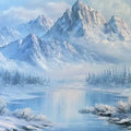 Winter landscape Panorama Canvas Print