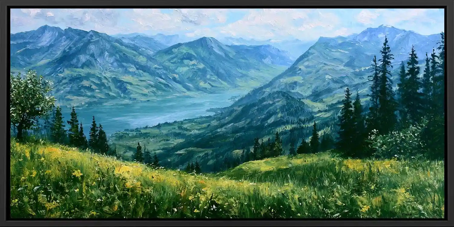 Swiss Maountains Panorama painting