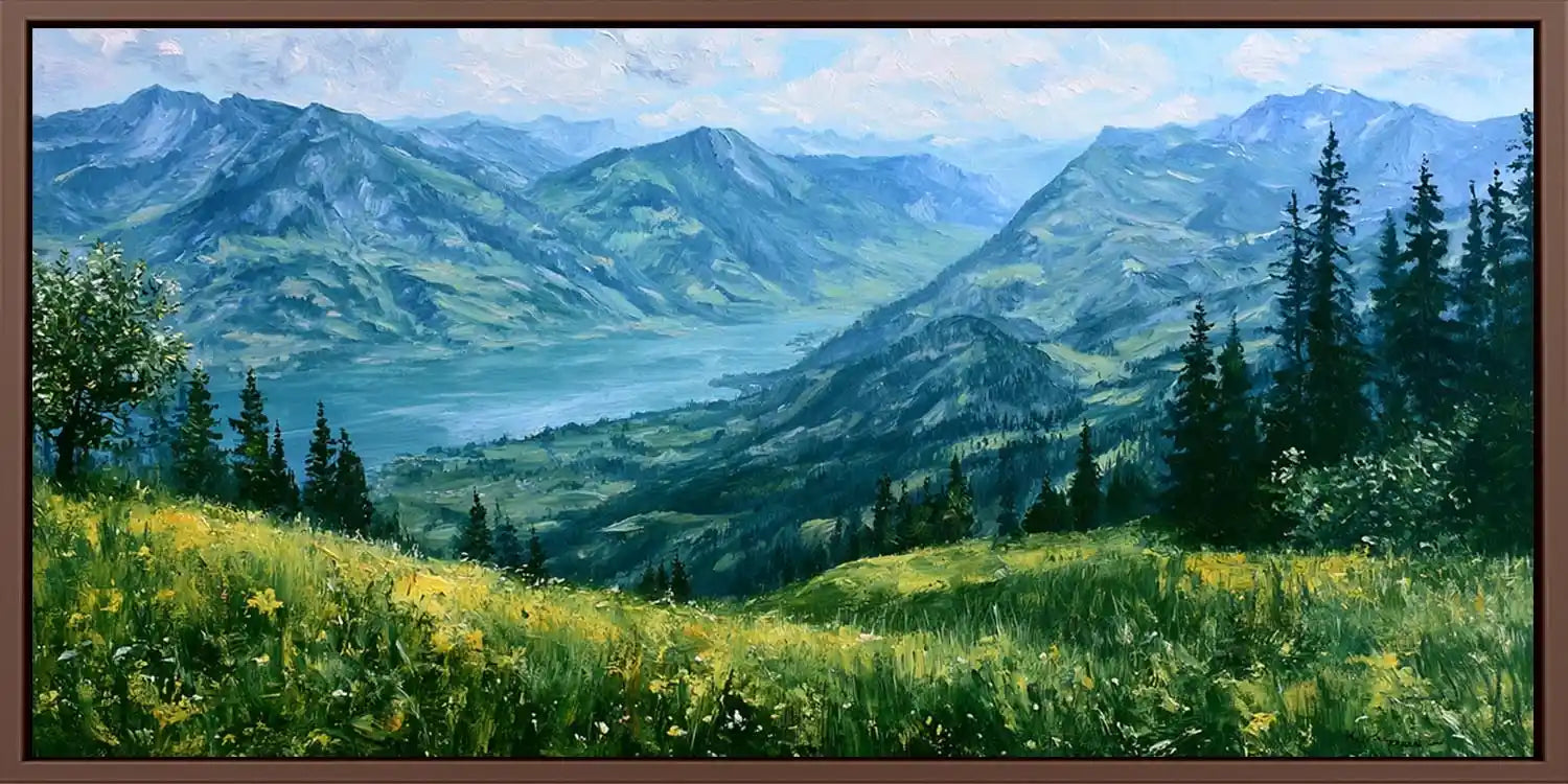 Swiss Maountains Panorama painting