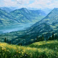 Swiss Maountains Panorama painting