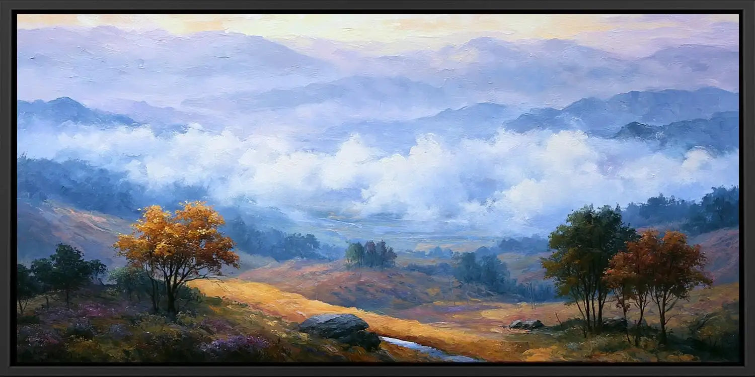 Mountain valley Panorama  Canvas Print