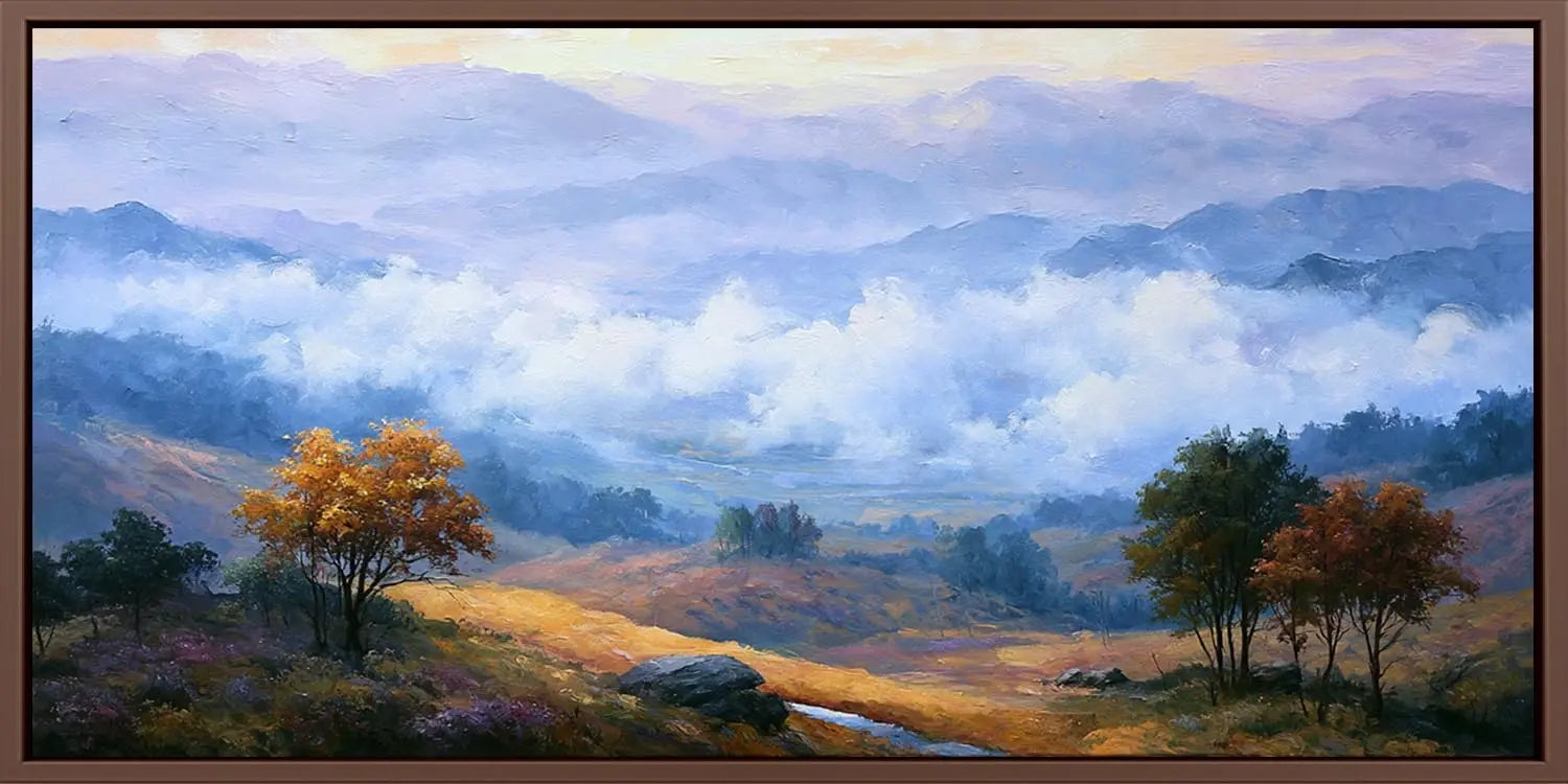 Mountain valley Panorama  Canvas Print