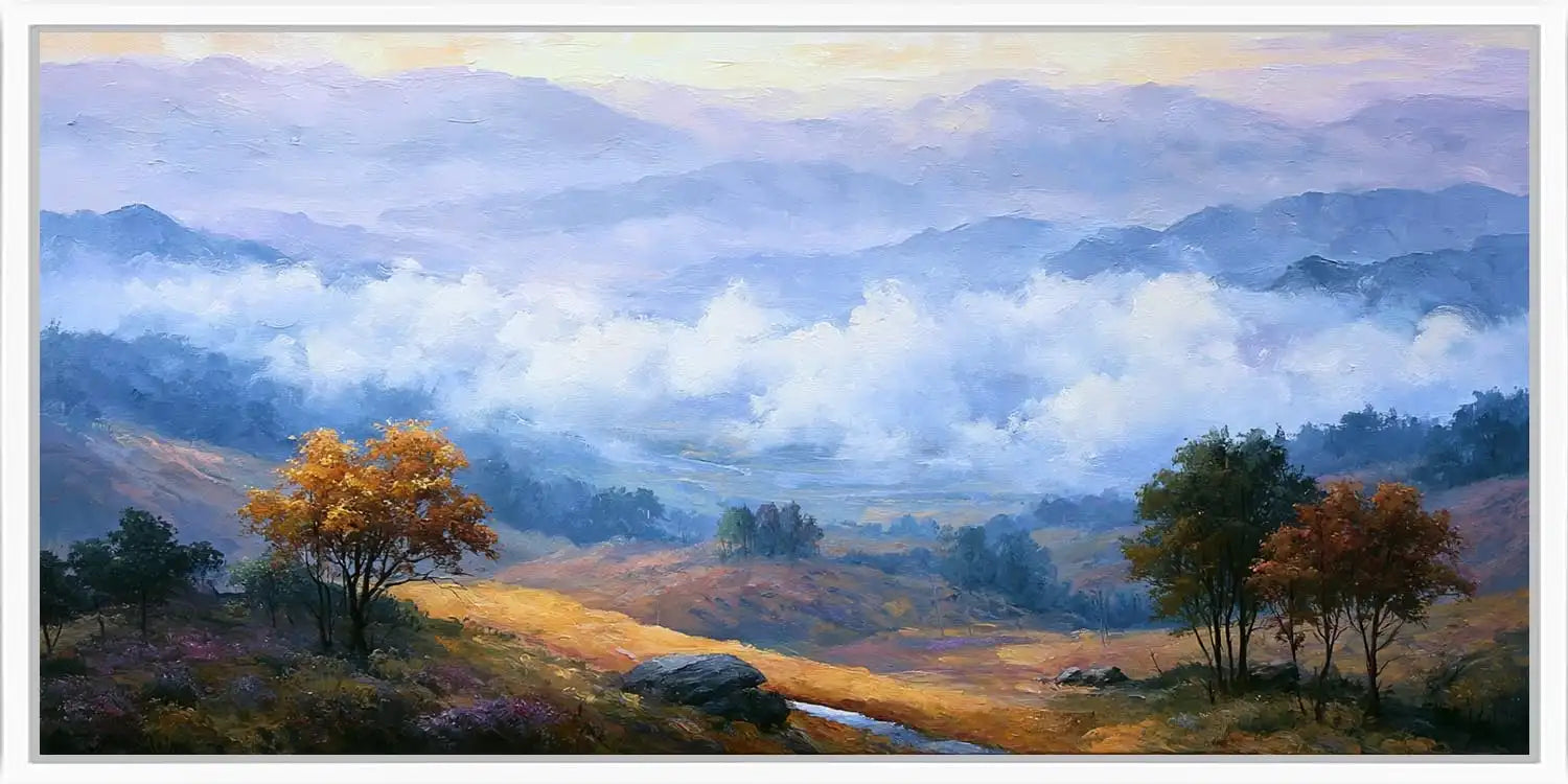 Mountain valley Panorama  Canvas Print
