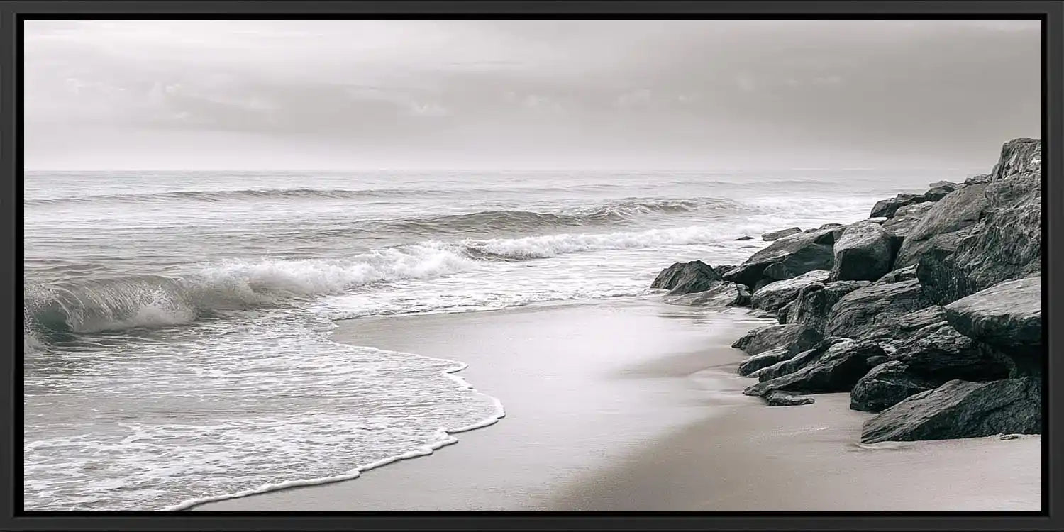 Quiet Breakwater Panoramic Canvas Print