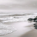 Quiet Breakwater Panoramic Canvas Print