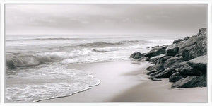 Quiet Breakwater Panoramic Canvas Print