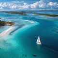 Lagoon Sail Panoramic Canvas Print