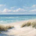 Seagrass Calm Panoramic Canvas Print