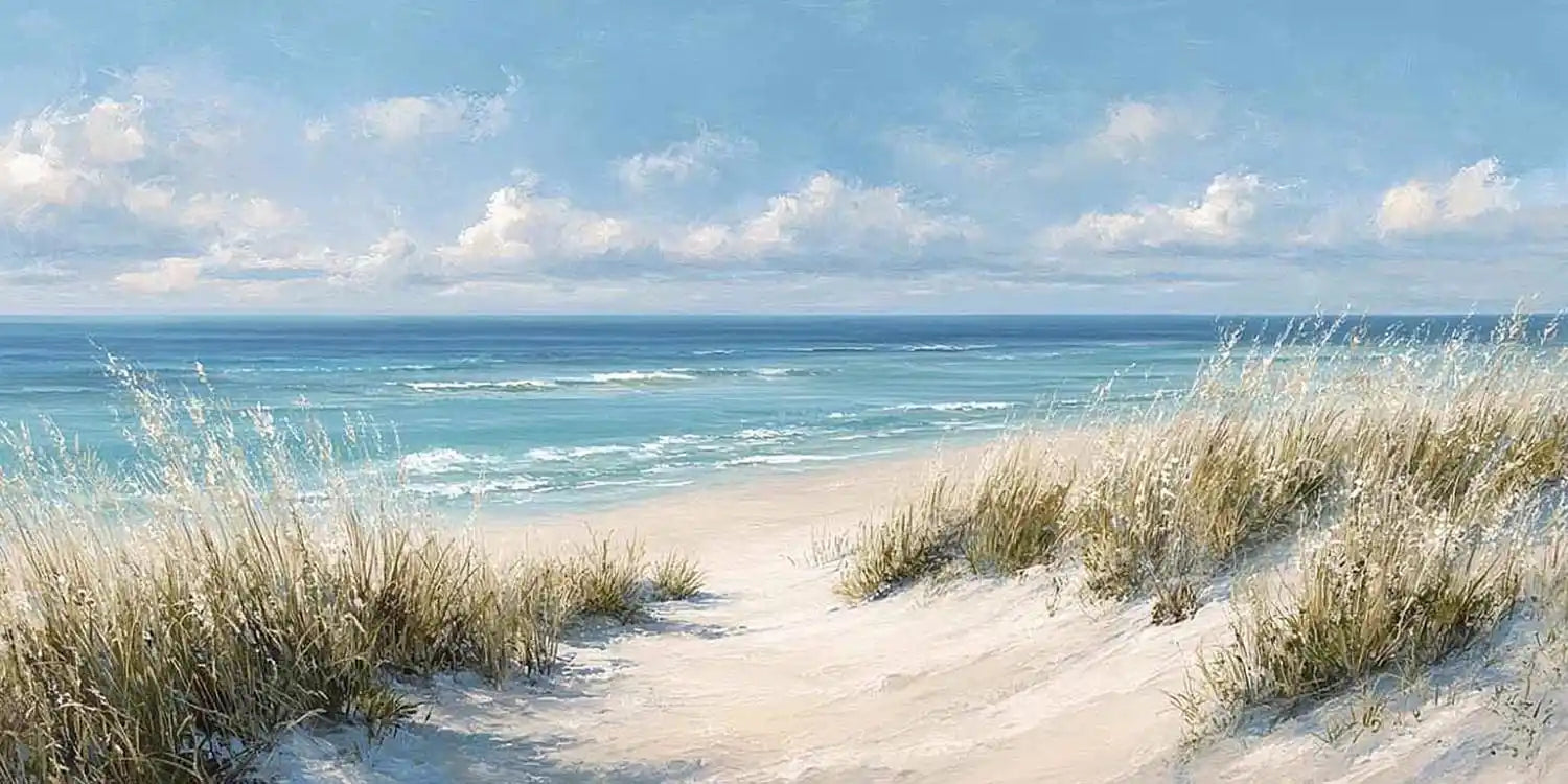 Seagrass Calm Panoramic Canvas Print