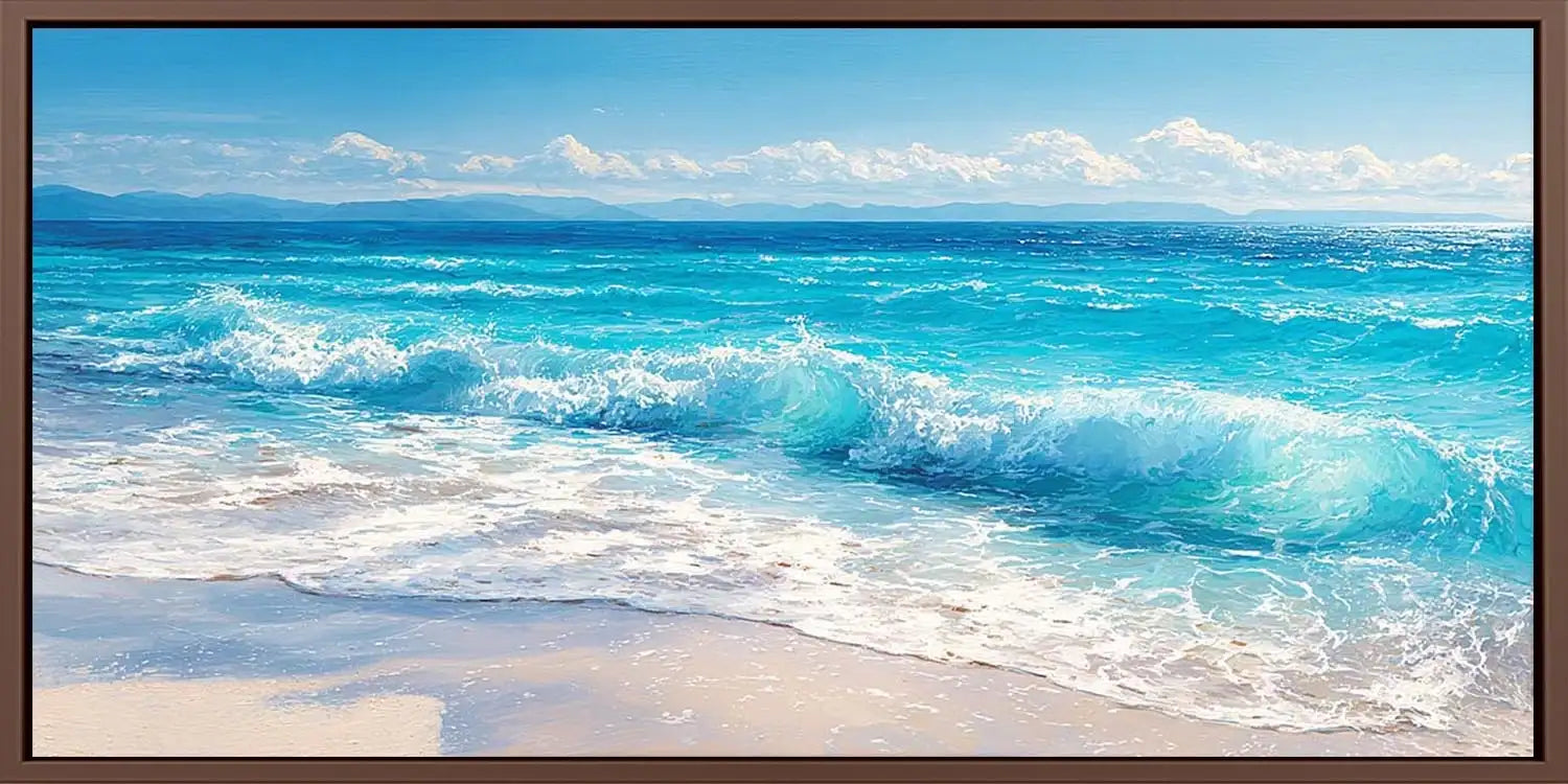 Coastal Surge Panoramic Canvas Print