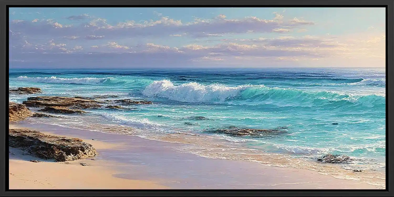 Tidal Rockscape Panoramic Canvas Print