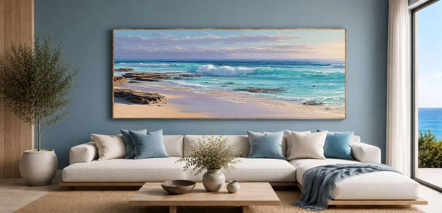 Tidal Rockscape Panoramic Canvas Print