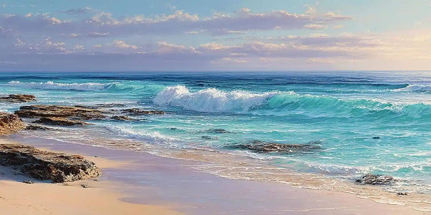 Tidal Rockscape Panoramic Canvas Print