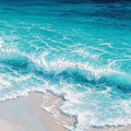 Turquoise Break Panoramic Canvas Print