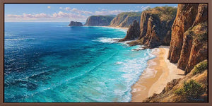 Australian Coastal Cliff C Panoramic Canvas Print