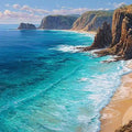 Australian Coastal Cliff C Panoramic Canvas Print