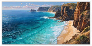 Australian Coastal Cliff C Panoramic Canvas Print