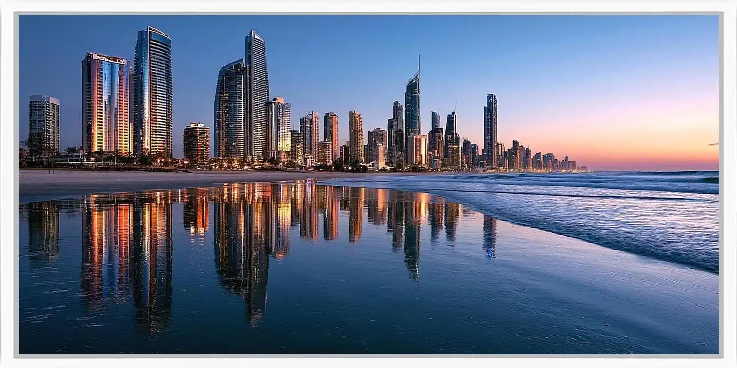 Skyline Tide Panoramic Canvas Print