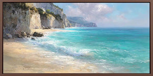 Chalk Coast Calm Panoramic Canvas Print
