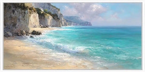 Chalk Coast Calm Panoramic Canvas Print
