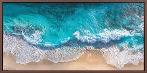 Azure Shoreline Panoramic Canvas Print