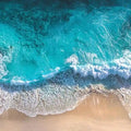 Azure Shoreline Panoramic Canvas Print