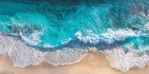 Azure Shoreline Panoramic Canvas Print