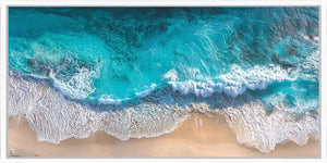 Azure Shoreline Panoramic Canvas Print