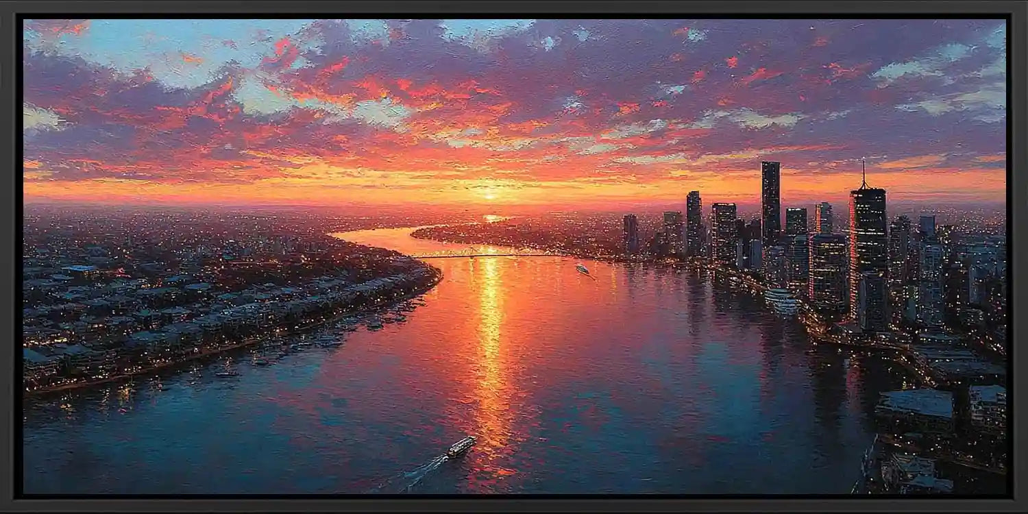 Golden Cliff Tide Panoramic Canvas Print