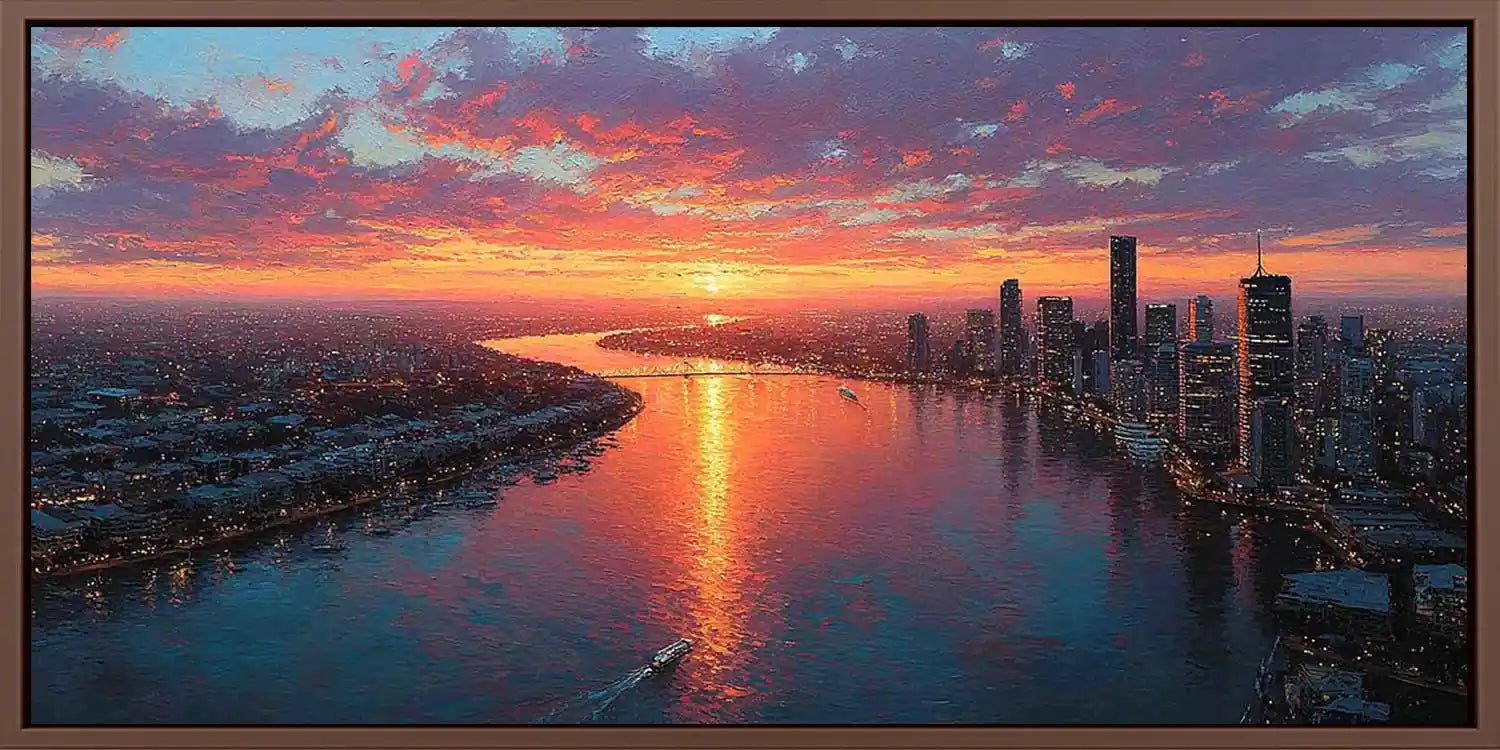 Golden Cliff Tide Panoramic Canvas Print