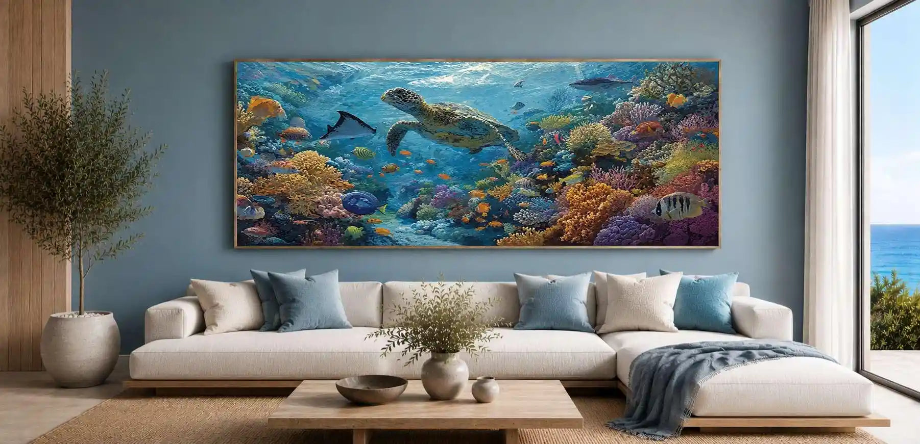 Reef Guardian Panoramic Canvas Print