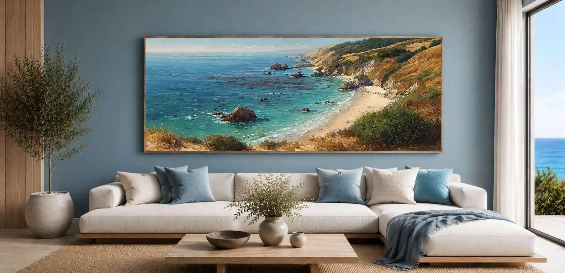 Pacific Headland Panoramic Canvas Print
