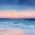 Starlit Shore Panoramic Canvas Print