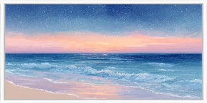 Starlit Shore Panoramic Canvas Print