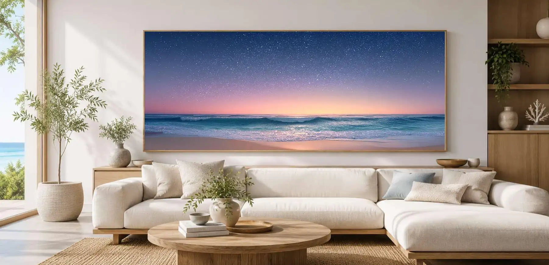 Celestial Tide Panoramic Canvas Print