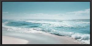 Silver Tide Panoramic Canvas Print