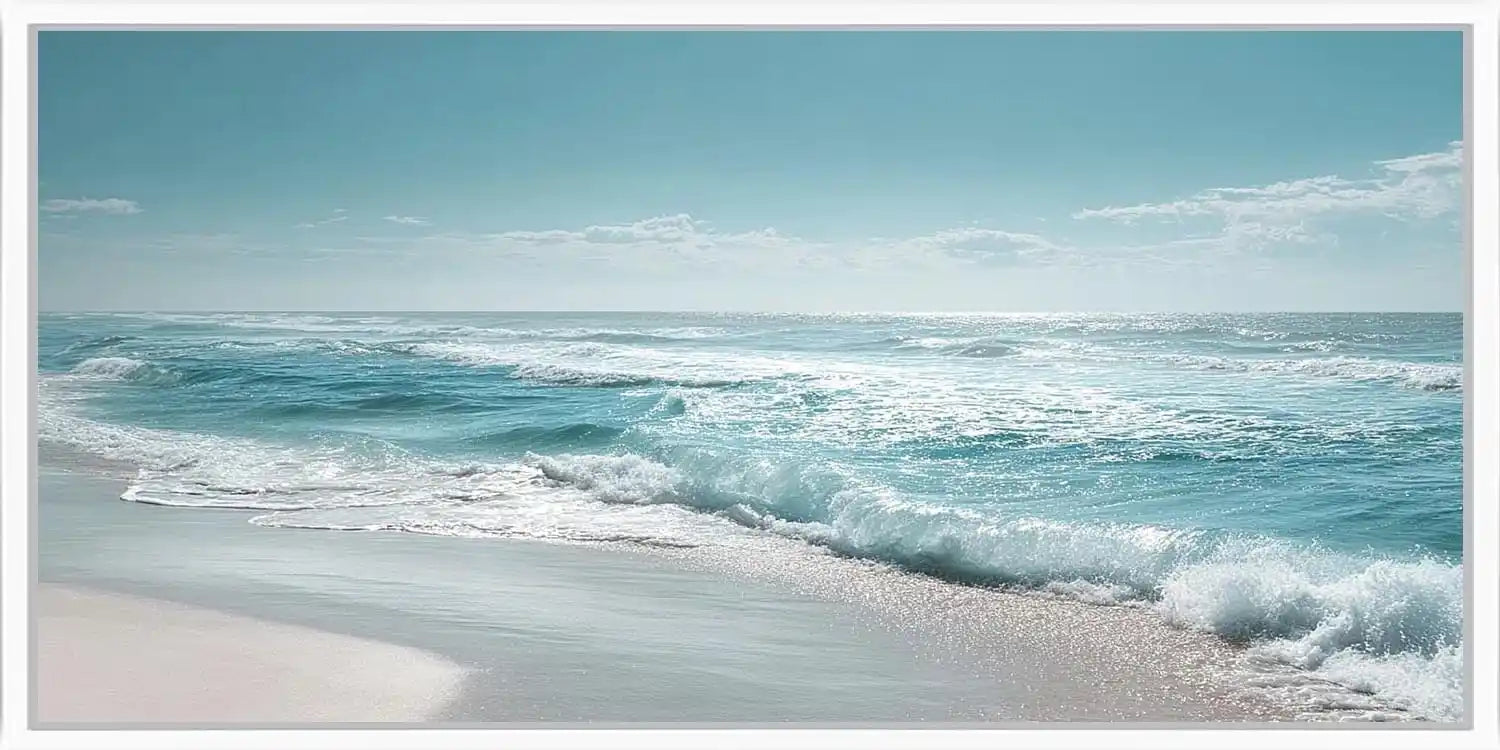 Silver Tide Panoramic Canvas Print