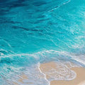 Aqua Drift Panoramic Canvas Print