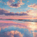 Blush Horizon Panoramic Canvas Print