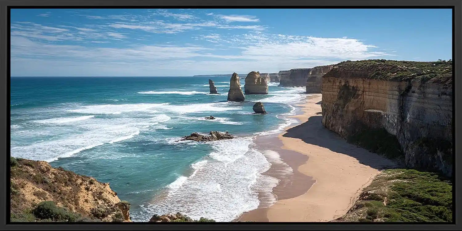 Twelve Apostles Great Ocean Road Victoria Panoramic Canvas Print