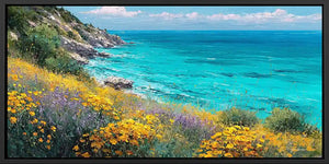 Wildflower Coast Panoramic Canvas Print