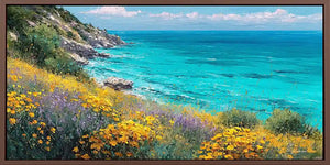 Wildflower Coast Panoramic Canvas Print