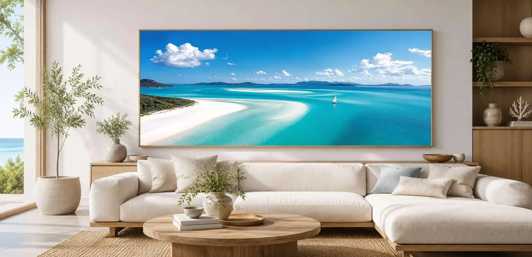 Sailing Lagoon Panoramic Canvas Print