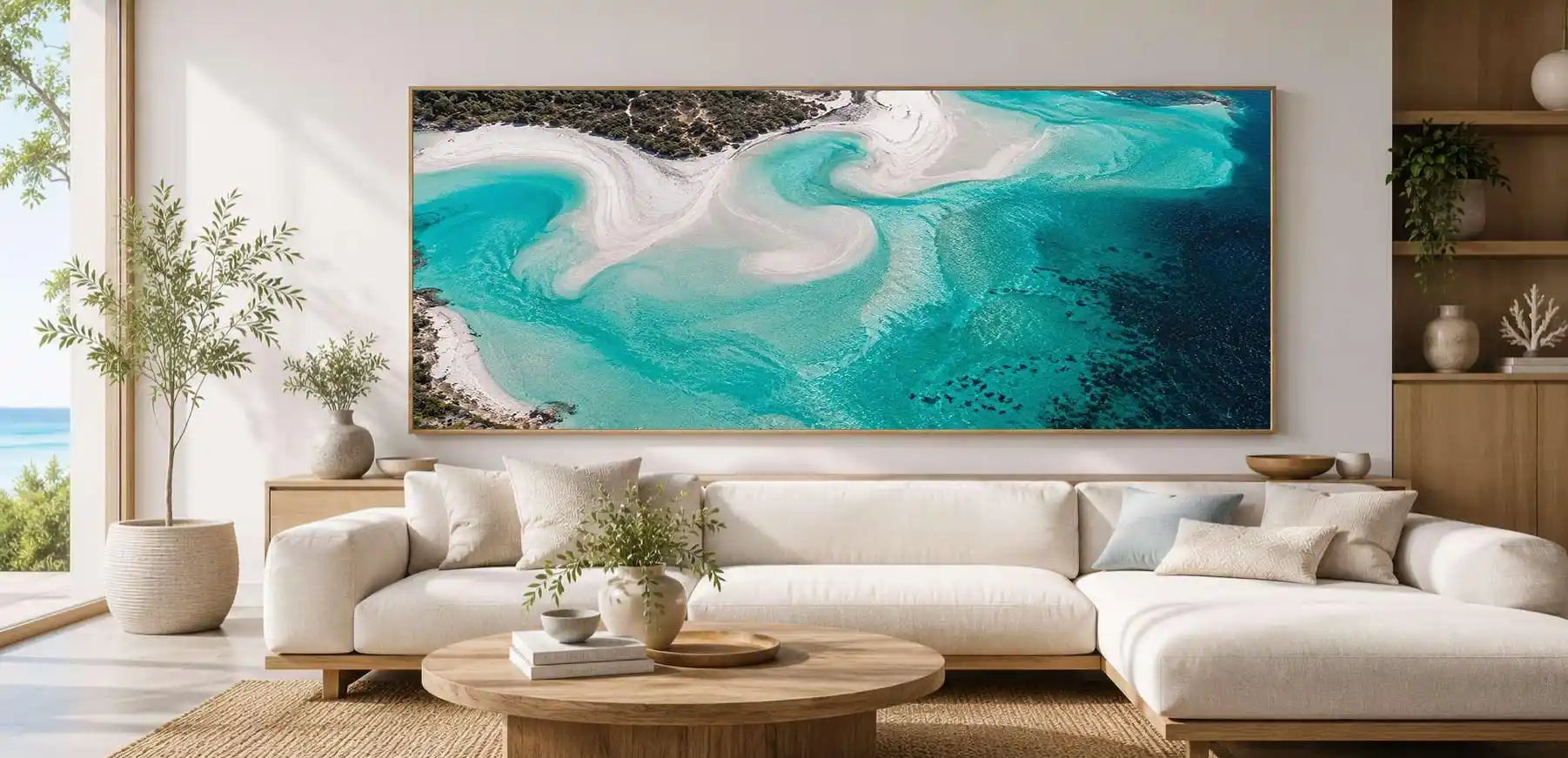 Crystal Lagoon Panoramic Canvas Print